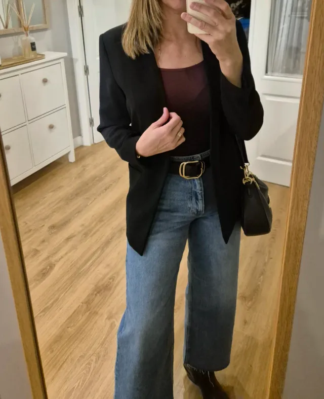 Americana Negra Mango Talla M