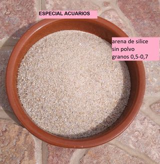 Arena de sílice para acuario pecera