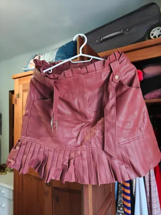 Minifalda Zara Marrón Talla M