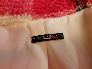 Cappotto Teddy Bear a quadri rosa e bianco