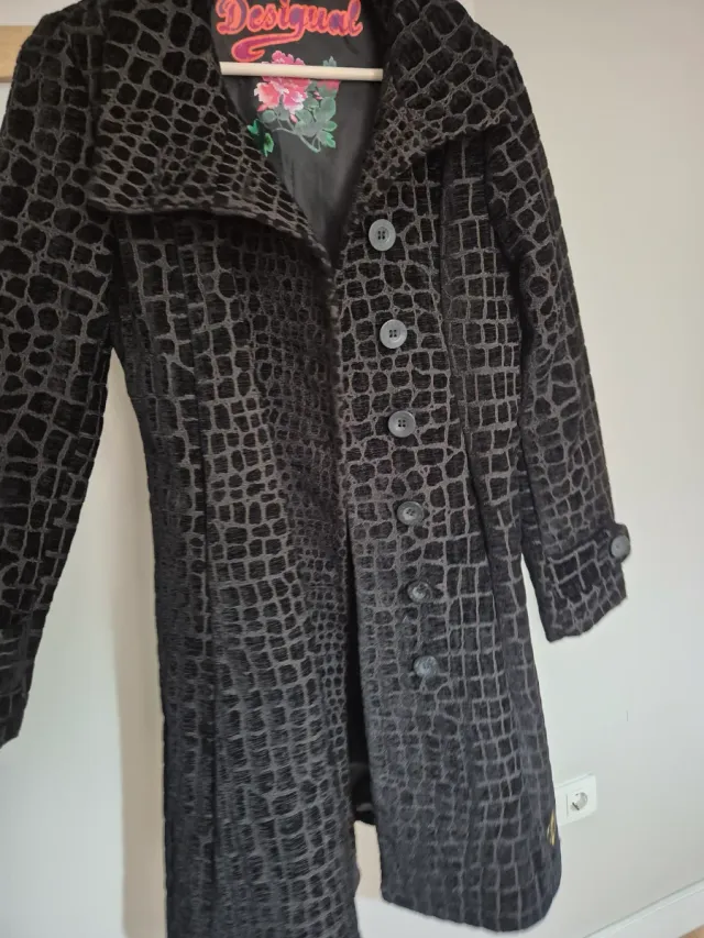 Abrigo Desigual Marrón Chocolate Talla M