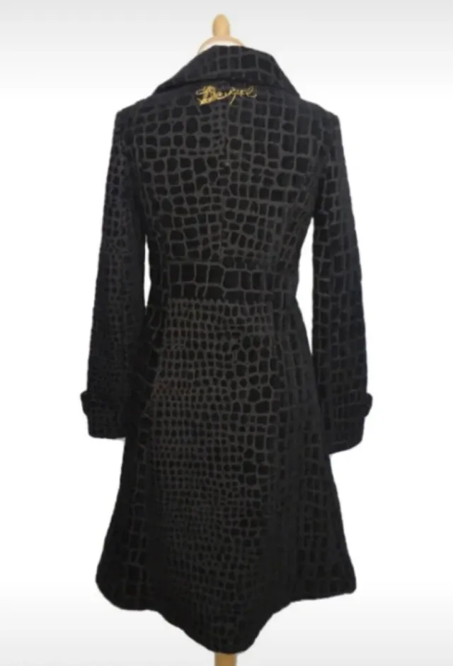 Abrigo Desigual Marrón Chocolate Talla M