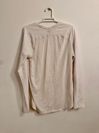 Camiseta manga larga Bershka blanca Talla L