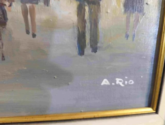 AGUSTIN RIO NAVARRO OLEO SOBRE TELA RAMBLA