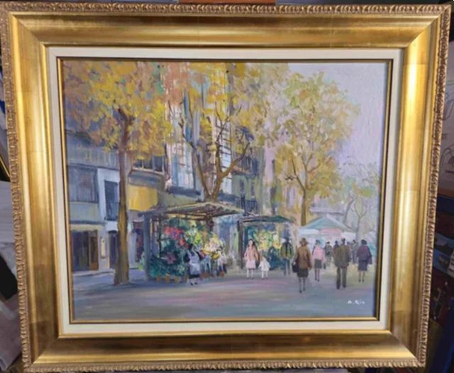 AGUSTIN RIO NAVARRO OLEO SOBRE TELA RAMBLA