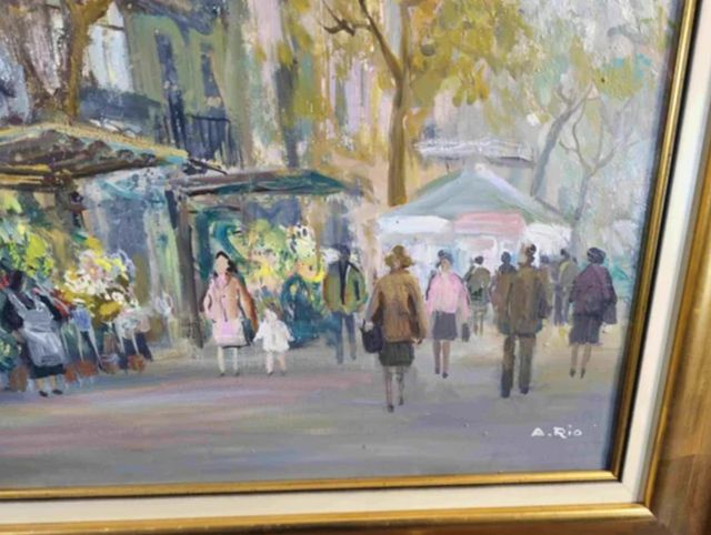 AGUSTIN RIO NAVARRO OLEO SOBRE TELA RAMBLA