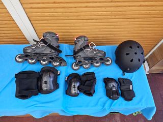 Patines Oxelo Talla 35-38 + Casco y Protecciones