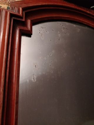 Specchio antico in legno massello