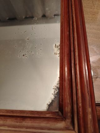 Specchio antico in legno massello