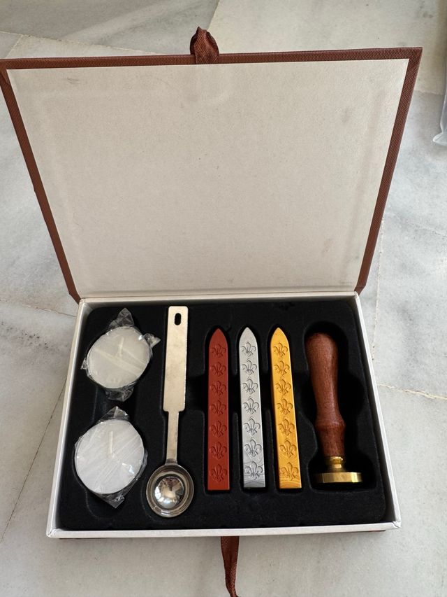 Set Sello Cera Hogwarts con Velas y Cuchara