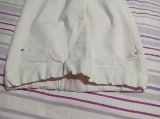 Pantalón vaquero mujer blanco elástico