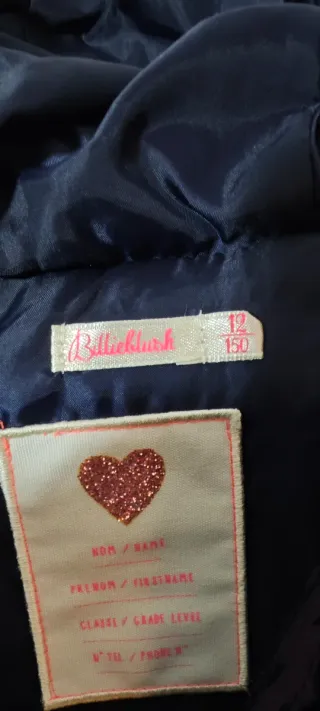 Cazadora azul con corazones