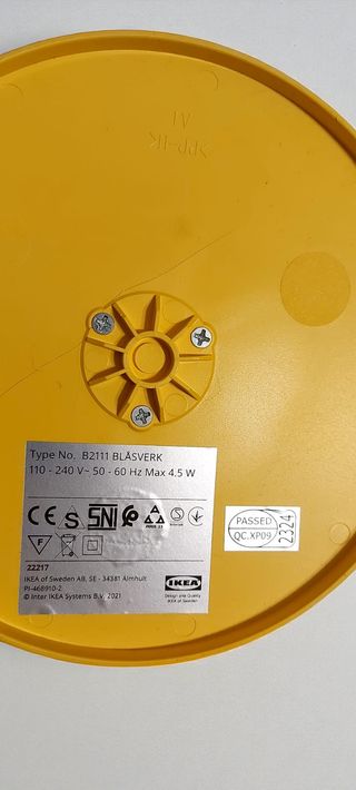 Lampada da tavolo IKEA BLÅSVERK gialla