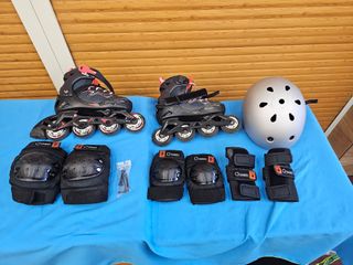 Patines Oxelo T32-35 + Casco + Protecciones