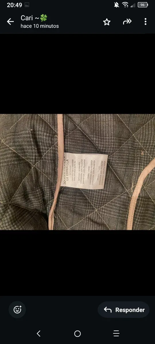 Chaleco La Española Talla M Nuevo