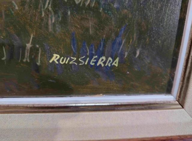 RUIZ SIERRA CUADRO OLEO SOLDADO A CABALLO