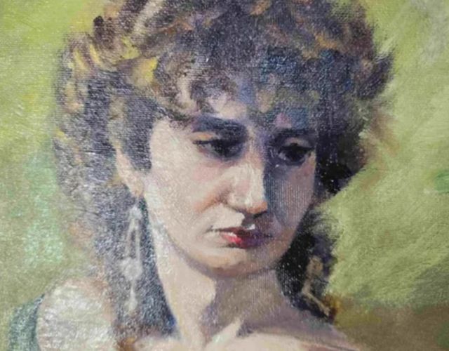 FILIBERT GONZALEZ ZAFRA CUADRO MUJER POSANDO