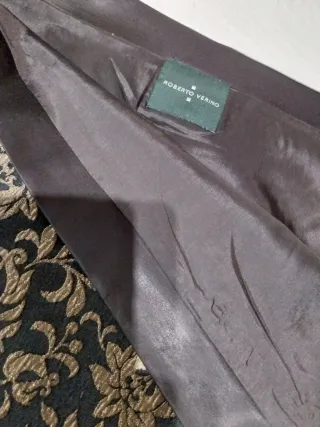 Falda Roberto Verino Seda 100% Negra y Dorada