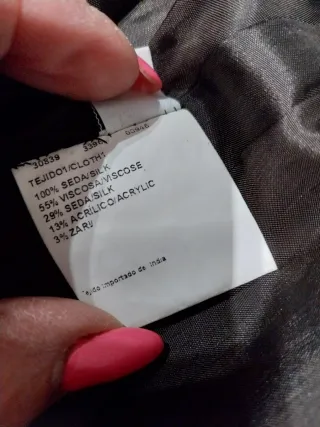 Falda Roberto Verino Seda 100% Negra y Dorada