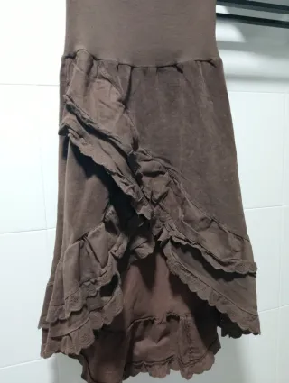 Falda pana vintage marrón