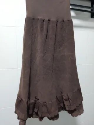 Falda pana vintage marrón