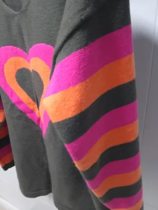 Jersey Invierno Corazón Talla L/XL Verde