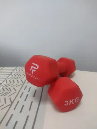 Mancuernas 3 kg (Rojas)