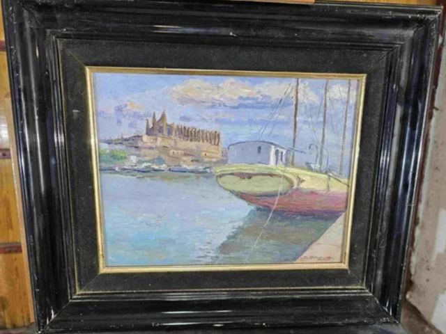 ISIDRE ODENA OLEO TABLEX PUERTO DE MALLORCA