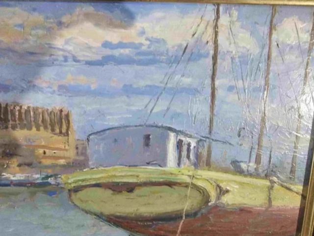 ISIDRE ODENA OLEO TABLEX PUERTO DE MALLORCA