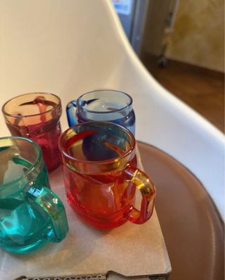 Tazzine Nutella Vetro Colorate Set 4