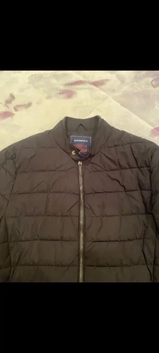 Abrigo enguatado negro talla M