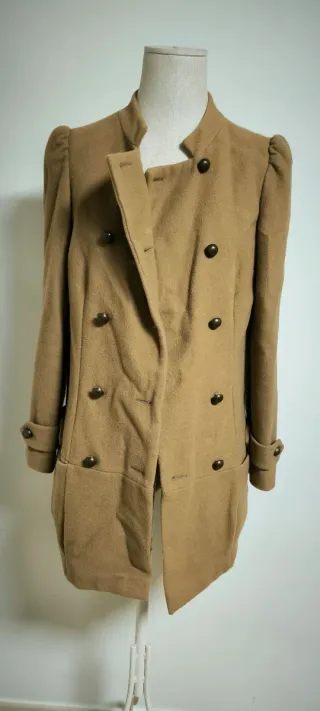 Abrigo Lana Camel Talla 36 Naf Naf