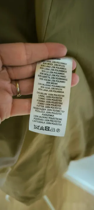 Abrigo Lana Camel Talla 36 Naf Naf