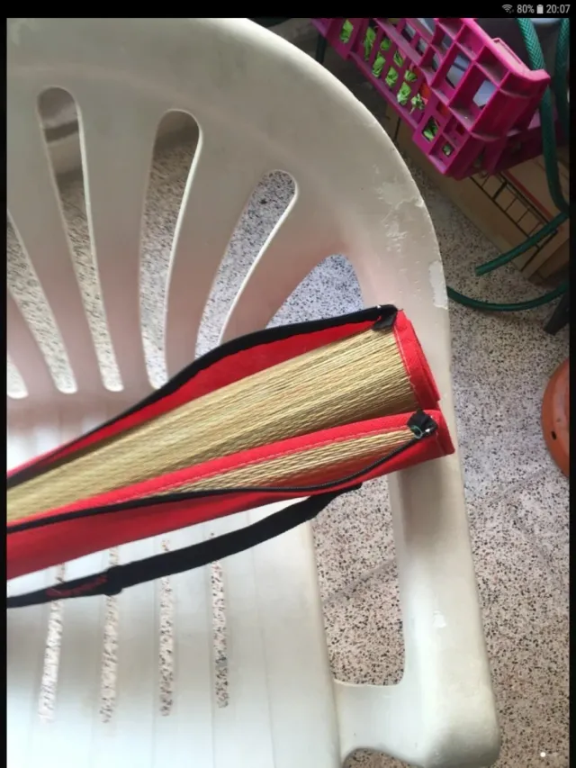 Estera enrollable de bambú con funda