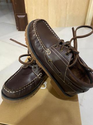 Mocasines niño piel marrón