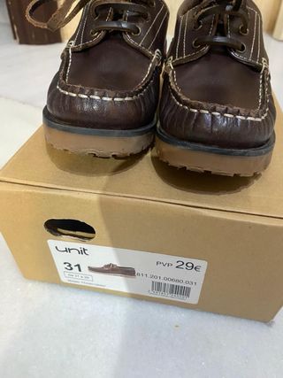 Mocasines niño piel marrón