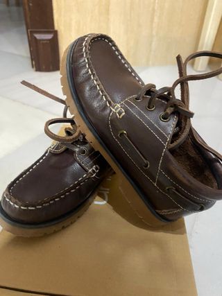 Mocasines niño piel marrón