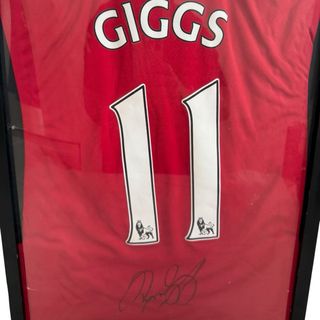 Camiseta con autógrafo de Giggs original certcerti