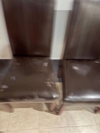 6 Sillas Comedor Piel Marrón