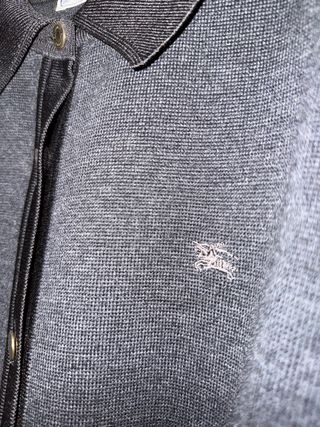 Cárdigan Burberrys Vintage 90s Original Gris