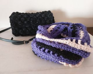 Bolso fiesta nuevo crochet negro