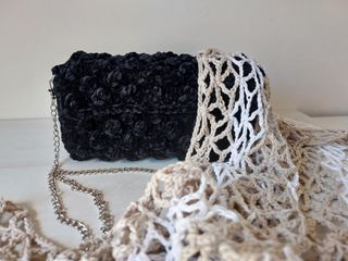 Bolso fiesta nuevo crochet negro