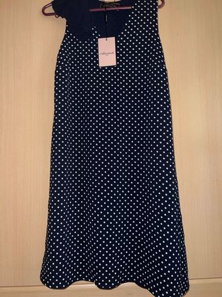 Vestido Almatrichi Talla S Lunares Azul