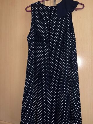 Vestido Almatrichi Talla S Lunares Azul
