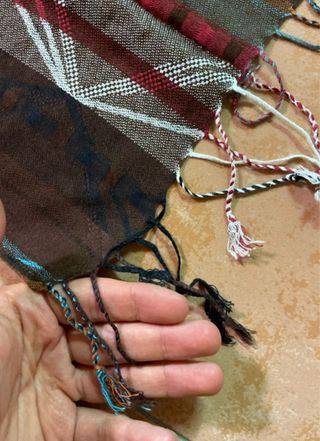 Sciarpa in seta marrone