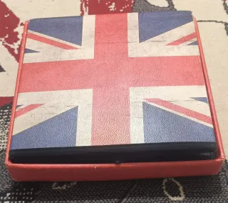 Contenitore Sgabello UnionJack effetto invecchiato
