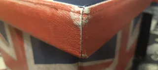 Contenitore Sgabello UnionJack effetto invecchiato