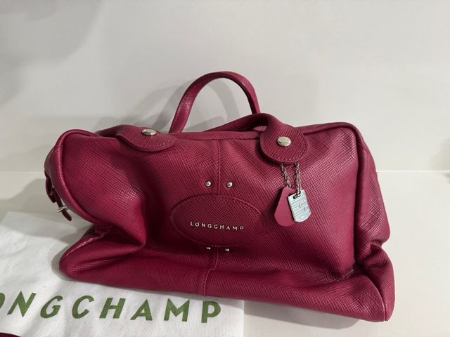 Bolso Longchamp Piel Fucsia Grande