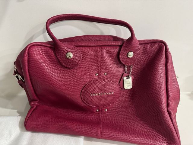 Bolso Longchamp Piel Fucsia Grande