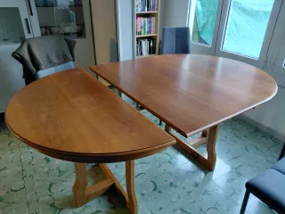 Mesa comedor extensible madera